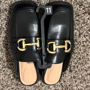 Time and Tru Black Women’s Loafer Mules Sz 11